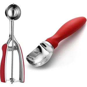 imageSpring Chef Ice Cream Scoop and Medium Cookie Scoop Bundle Bundle  Red