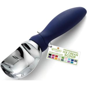 imageSpring Chef Ice Cream Scoop with Soft Grip Handle Professional Heavy Duty Sturdy Scooper Premium Kitchen Tool for Cookie Dough Gelato Sorbet MangoSapphire