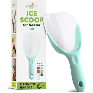 imageSpring Chef Magnetic Ice Scoop for Freezer  BPAFree FlexiPlastic Popcorn Scoop with Soft Grip Handle  Dishwasher Safe Ice Scooper  Kitchen Food Scooper for Flour Grains Candy Pet Food  BlackMint