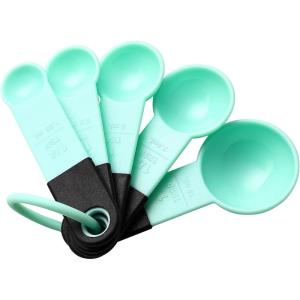 imageSpring Chef Magnetic Measuring Cups and Spoons Set of 9 Nesting Kitchen Tool with Easy to Read Markings for Measuring Dry or Liquid Ingredient BPA Free BlackMint
