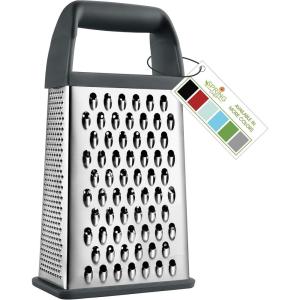 imageSpring Chef Professional 10quot Stainless Steel Parmesan Cheese Grater with Handle 4 Sided Handheld Box Grater Kitchen Potato Shredder for Hash Browns Hard Cheese Ginger Vegetables Carrot  MintGray