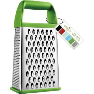 imageSpring Chef Professional 10quot Stainless Steel Parmesan Cheese Grater with Handle 4 Sided Handheld Box Grater Kitchen Potato Shredder for Hash Browns Hard Cheese Ginger Vegetables Carrot  MintGreen