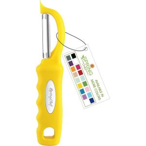 imageSpring Chef Professional Red Swivel Vegetable Peeler for Kitchen Stainless Steel Potato Peelers with Soft Grip Handle Perfect for Peeling Apple Veggie Fruit Carrot Dishwasher Safe  Set of 2Yellow