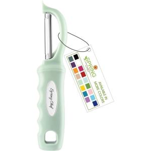 imageSpring Chef Professional Red Swivel Vegetable Peeler for Kitchen Stainless Steel Potato Peelers with Soft Grip Handle Perfect for Peeling Apple Veggie Fruit Carrot Dishwasher Safe  Set of 2Pistachio