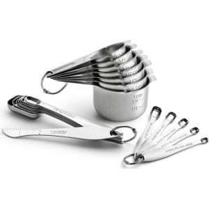 imageSpring Chef Stainless Steel Measuring Spoons Set of 7 with Leveler Rectangular Metal Teaspoon ampamp Tablespoon Measuring Spoons for Dry ampamp Liquid Ingredients  Nesting Kitchen Gadgets For Baking ampamp CookingCups  Spoons  Set of 20