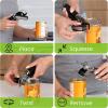 imageSpring Chef Stainless Steel Can Opener  Manual with Soft Grip Handles Easy Turn Heavy Duty Hand Can Opener for Seniors with Smooth Edge  Builtin Magnetic Lid Remover  MintBlack