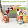 imageSpring Chef Stainless Steel Can Opener  Manual with Soft Grip Handles Easy Turn Heavy Duty Hand Can Opener for Seniors with Smooth Edge  Builtin Magnetic Lid Remover  MintRed