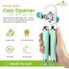 imageSpring Chef Stainless Steel Can Opener  Manual with Soft Grip Handles Easy Turn Heavy Duty Hand Can Opener for Seniors with Smooth Edge  Builtin Magnetic Lid Remover  MintMint