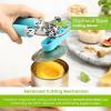 imageSpring Chef Stainless Steel Can Opener  Manual with Soft Grip Handles Easy Turn Heavy Duty Hand Can Opener for Seniors with Smooth Edge  Builtin Magnetic Lid Remover  MintAqua Sky