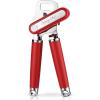 imageSpring Chef Stainless Steel Can Opener  Manual with Soft Grip Handles Easy Turn Heavy Duty Hand Can Opener for Seniors with Smooth Edge  Builtin Magnetic Lid Remover  MintRed