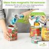 imageSpring Chef Stainless Steel Can Opener  Manual with Soft Grip Handles Easy Turn Heavy Duty Hand Can Opener for Seniors with Smooth Edge  Builtin Magnetic Lid Remover  MintAqua Sky