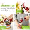 imageSpring Chef Stainless Steel Can Opener  Manual with Soft Grip Handles Easy Turn Heavy Duty Hand Can Opener for Seniors with Smooth Edge  Builtin Magnetic Lid Remover  MintRed