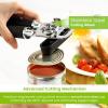 imageSpring Chef Stainless Steel Can Opener  Manual with Soft Grip Handles Easy Turn Heavy Duty Hand Can Opener for Seniors with Smooth Edge  Builtin Magnetic Lid Remover  MintBlack