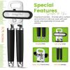 imageSpring Chef Stainless Steel Can Opener  Manual with Soft Grip Handles Easy Turn Heavy Duty Hand Can Opener for Seniors with Smooth Edge  Builtin Magnetic Lid Remover  MintBlack