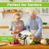 imageSpring Chef Stainless Steel Can Opener  Manual with Soft Grip Handles Easy Turn Heavy Duty Hand Can Opener for Seniors with Smooth Edge  Builtin Magnetic Lid Remover  MintBlack