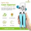 imageSpring Chef Stainless Steel Can Opener  Manual with Soft Grip Handles Easy Turn Heavy Duty Hand Can Opener for Seniors with Smooth Edge  Builtin Magnetic Lid Remover  MintAqua Sky