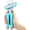 imageSpring Chef Stainless Steel Can Opener  Manual with Soft Grip Handles Easy Turn Heavy Duty Hand Can Opener for Seniors with Smooth Edge  Builtin Magnetic Lid Remover  MintAqua Sky
