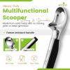 imageSpring Chef Heavy Duty Metal Ice Cream Scoop  Dishwasher Safe Ice Cream Scooper Commercial Icecream Scoop Spade Professional Kitchen Tool for Gelato Melon Sundae Cookie Spoon  Black