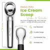 imageSpring Chef Heavy Duty Metal Ice Cream Scoop  Dishwasher Safe Ice Cream Scooper Commercial Icecream Scoop Spade Professional Kitchen Tool for Gelato Melon Sundae Cookie Spoon  Black
