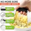 imageSpring Chef Dough Blender Top Professional Pastry Cutter with Heavy Duty Stainless Steel Blades Medium Size BlackBlack