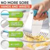 imageSpring Chef Dough Blender Top Professional Pastry Cutter with Heavy Duty Stainless Steel Blades Medium Size BlackBlue Aqua Sky