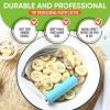 imageSpring Chef Dough Blender Top Professional Pastry Cutter with Heavy Duty Stainless Steel Blades Medium Size BlackBlue Aqua Sky