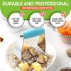 imageSpring Chef Dough Blender Top Professional Pastry Cutter with Heavy Duty Stainless Steel Blades Medium Size BlackBlue Aqua Sky