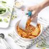 imageSpring Chef Dough Blender Top Professional Pastry Cutter with Heavy Duty Stainless Steel Blades Medium Size BlackBlue Aqua Sky
