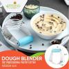 imageSpring Chef Dough Blender Top Professional Pastry Cutter with Heavy Duty Stainless Steel Blades Medium Size BlackBlue Aqua Sky