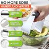 imageSpring Chef Dough Blender Top Professional Pastry Cutter with Heavy Duty Stainless Steel Blades Medium Size BlackGray