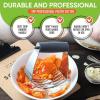imageSpring Chef Dough Blender Top Professional Pastry Cutter with Heavy Duty Stainless Steel Blades Medium Size BlackGray
