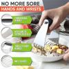 imageSpring Chef Dough Blender Top Professional Pastry Cutter with Heavy Duty Stainless Steel Blades Medium Size BlackGray