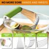 imageSpring Chef Dough Blender Top Professional Pastry Cutter with Heavy Duty Stainless Steel Blades Medium Size BlackGreen