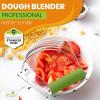 imageSpring Chef Dough Blender Top Professional Pastry Cutter with Heavy Duty Stainless Steel Blades Medium Size BlackGreen