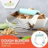 imageSpring Chef Dough Blender Top Professional Pastry Cutter with Heavy Duty Stainless Steel Blades Medium Size BlackMint