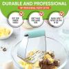 imageSpring Chef Dough Blender Top Professional Pastry Cutter with Heavy Duty Stainless Steel Blades Medium Size BlackMint