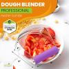 imageSpring Chef Dough Blender Top Professional Pastry Cutter with Heavy Duty Stainless Steel Blades Medium Size BlackOrchid