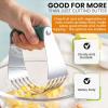 imageSpring Chef Dough Blender Top Professional Pastry Cutter with Heavy Duty Stainless Steel Blades Medium Size BlackPine Green