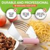 imageSpring Chef Dough Blender Top Professional Pastry Cutter with Heavy Duty Stainless Steel Blades Medium Size BlackPink Lemonade