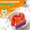 imageSpring Chef Dough Blender Top Professional Pastry Cutter with Heavy Duty Stainless Steel Blades Medium Size BlackPurple