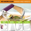 imageSpring Chef Dough Blender Top Professional Pastry Cutter with Heavy Duty Stainless Steel Blades Medium Size BlackPurple