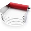 imageSpring Chef Dough Blender Top Professional Pastry Cutter with Heavy Duty Stainless Steel Blades Medium Size BlackRed