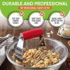 imageSpring Chef Dough Blender Top Professional Pastry Cutter with Heavy Duty Stainless Steel Blades Medium Size BlackRed
