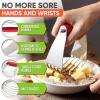 imageSpring Chef Dough Blender Top Professional Pastry Cutter with Heavy Duty Stainless Steel Blades Medium Size BlackRed