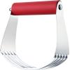imageSpring Chef Dough Blender Top Professional Pastry Cutter with Heavy Duty Stainless Steel Blades Medium Size BlackRed