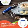 imageSpring Chef Dough Blender Top Professional Pastry Cutter with Heavy Duty Stainless Steel Blades Medium Size BlackSapphire