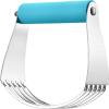 imageSpring Chef Dough Blender Top Professional Pastry Cutter with Heavy Duty Stainless Steel Blades Medium Size BlackTeal