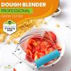 imageSpring Chef Dough Blender Top Professional Pastry Cutter with Heavy Duty Stainless Steel Blades Medium Size BlackTeal
