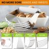 imageSpring Chef Dough Blender Top Professional Pastry Cutter with Heavy Duty Stainless Steel Blades Medium Size BlackWhite