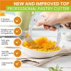imageSpring Chef Dough Blender Top Professional Pastry Cutter with Heavy Duty Stainless Steel Blades Medium Size BlackWhite
